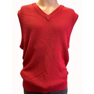 Dockers Golf Mens Red Acrylic Golf Sweater Vest Size M SKU 6549